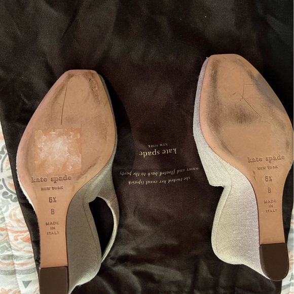 KATE SPADE LINEN WEDGE//SANDLE SIZE 6 1/2 - Picture 6 of 7